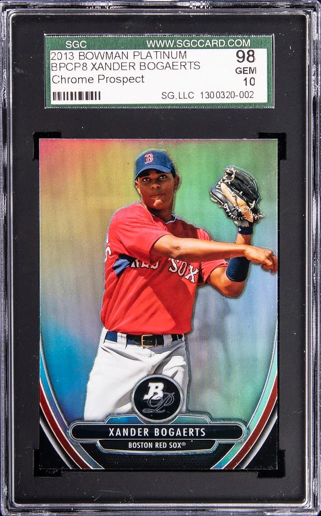 2013 Bowman Platinum Xander Bogaerts Chrome Prospect #BPCP8 card image