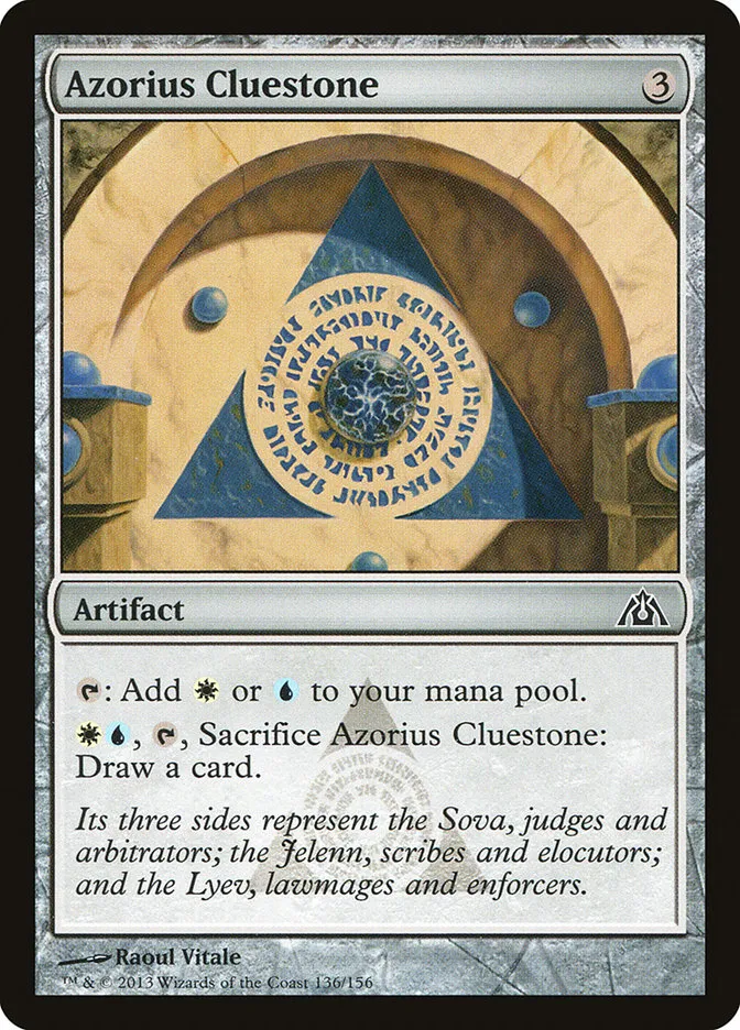 2013 Dragon's Maze Azorius Cluestone common #136 unlisted card image