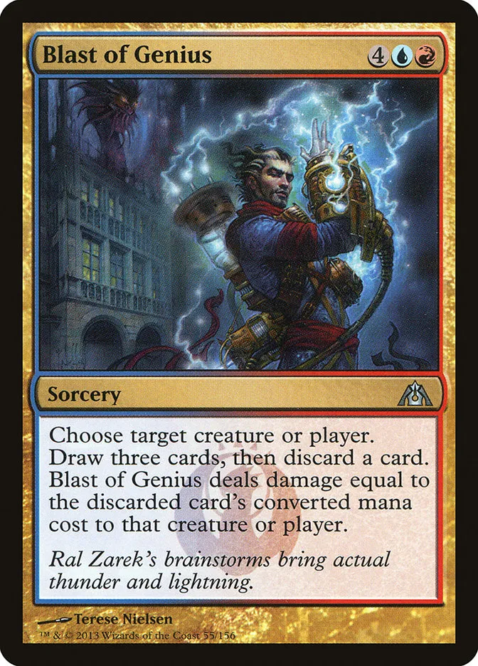 2013 Dragon's Maze Blast of Genius uncommon #55 unlisted card image