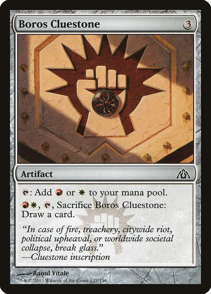 2013 Dragon's Maze Boros Cluestone common #137 unlisted card image