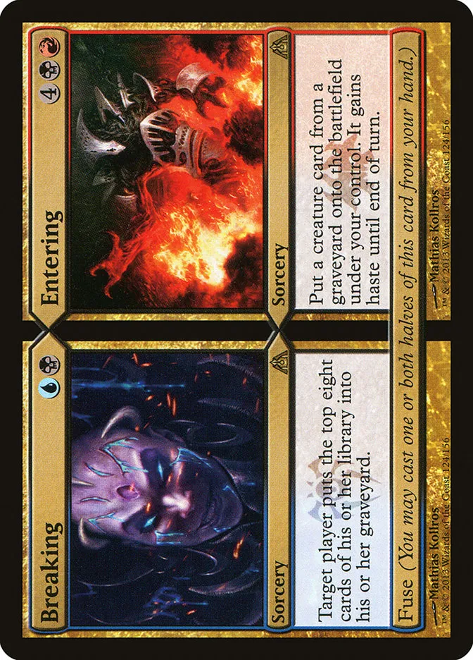 2013 Dragon's Maze Breaking // Entering rare #124 unlisted card image