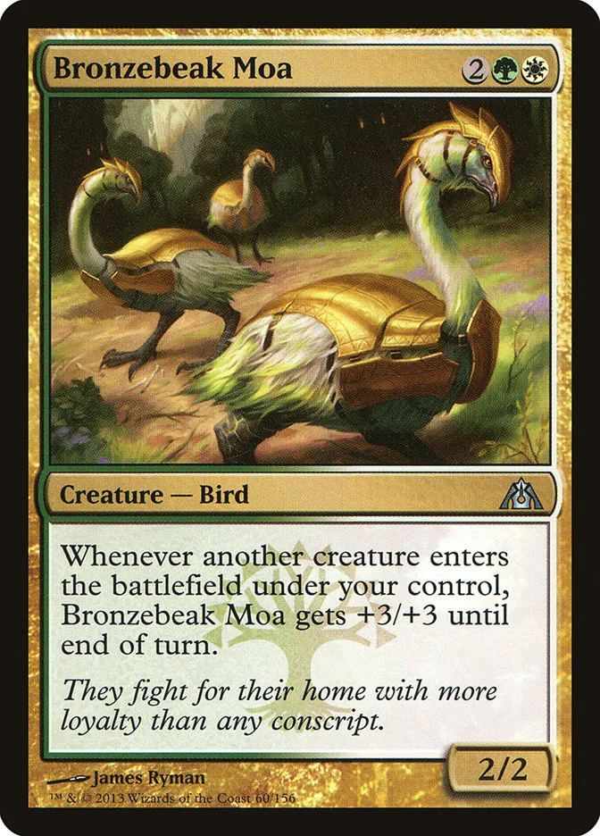 2013 Dragon's Maze Bronzebeak Moa uncommon #60 unlisted card image