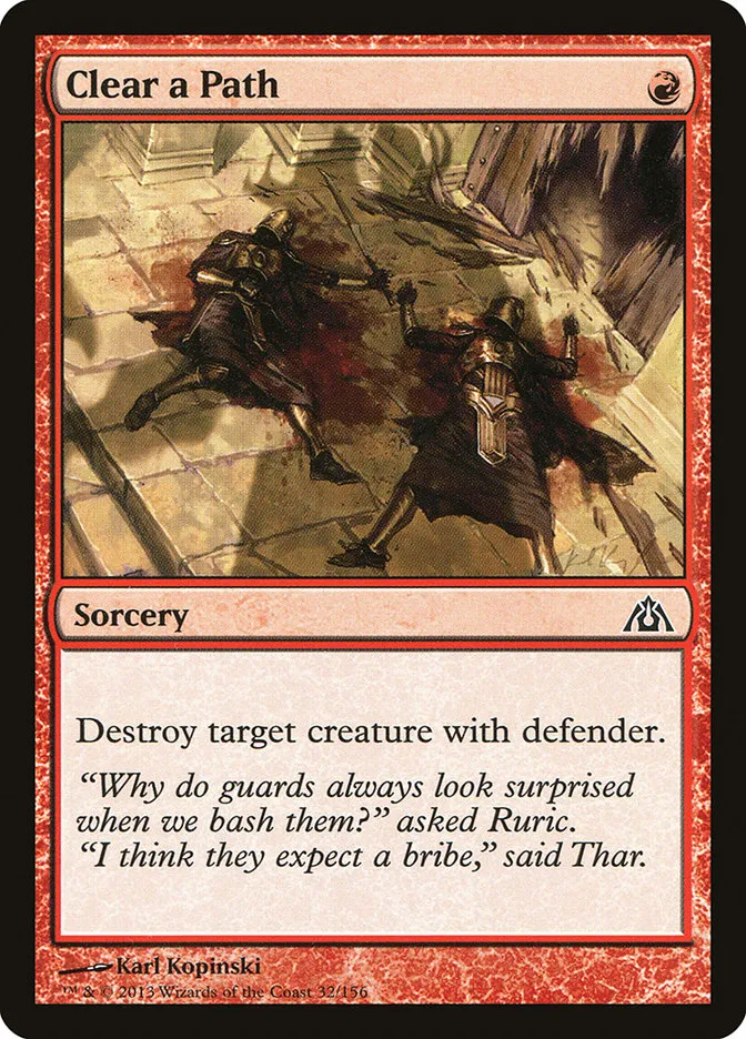 2013 Dragon's Maze Clear a Path common #32 unlisted card image