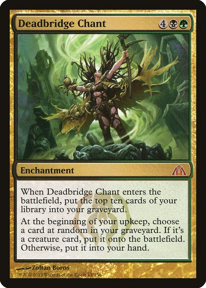 2013 Dragon's Maze Deadbridge Chant mythic #63 unlisted card image
