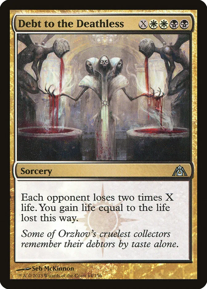 2013 Dragon's Maze Debt to the Deathless uncommon #64 unlisted card image