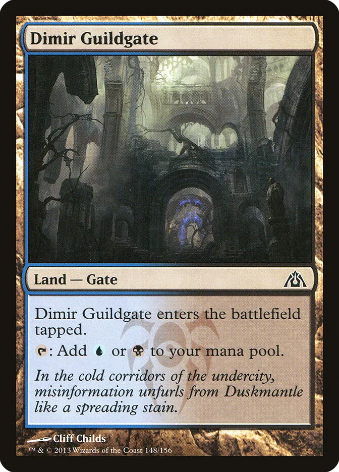 2013 Dragon's Maze Dimir Guildgate common #148 unlisted card image