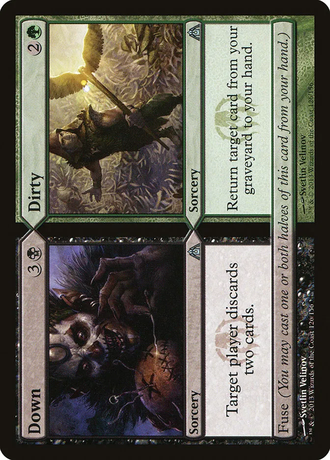 2013 Dragon's Maze Down // Dirty uncommon #126 unlisted card image