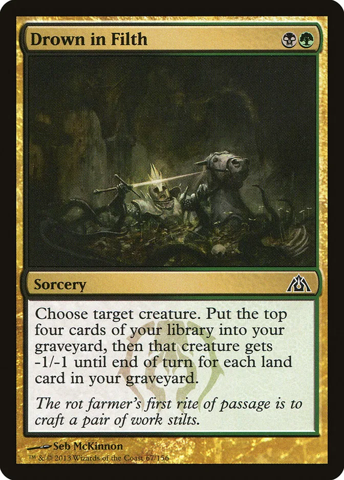 2013 Dragon's Maze Drown in Filth common #67 unlisted card image