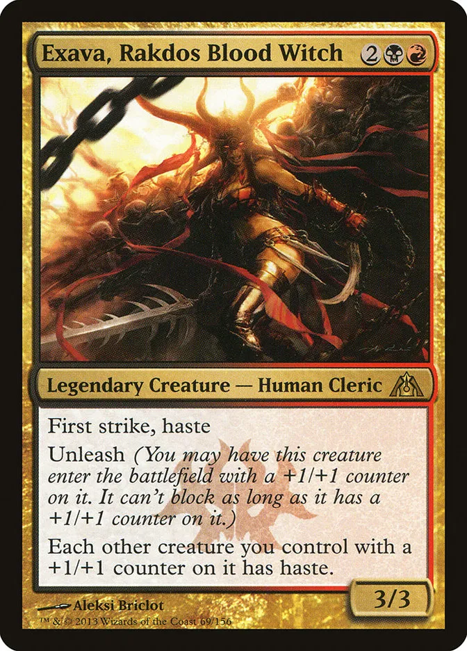 2013 Dragon's Maze Exava, Rakdos Blood Witch rare #69 unlisted card image