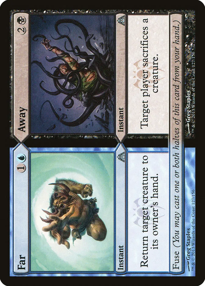 2013 Dragon's Maze Far // Away uncommon #127 unlisted card image