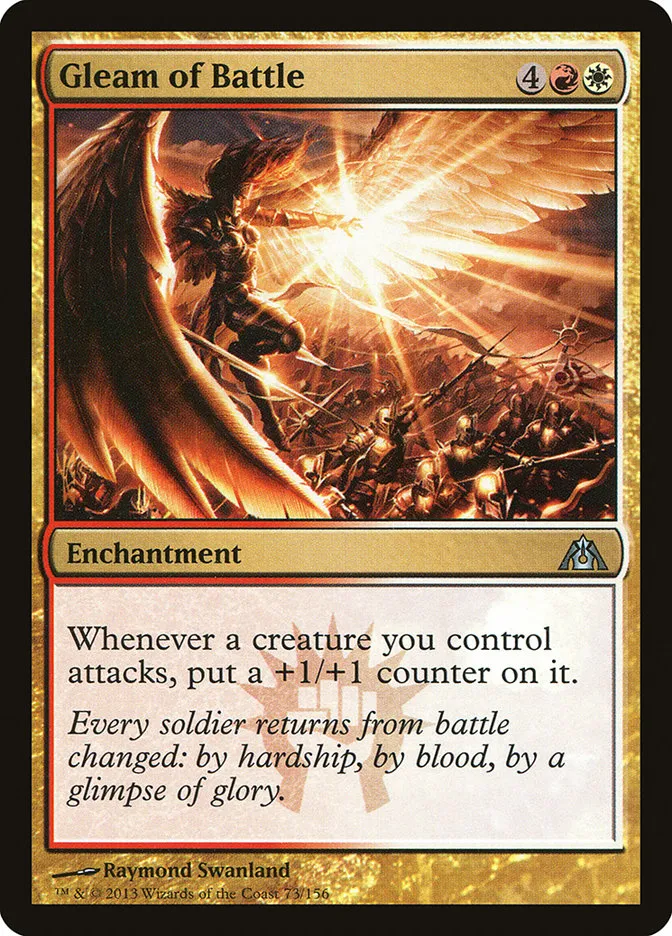2013 Dragon's Maze Gleam of Battle uncommon #73 unlisted card image