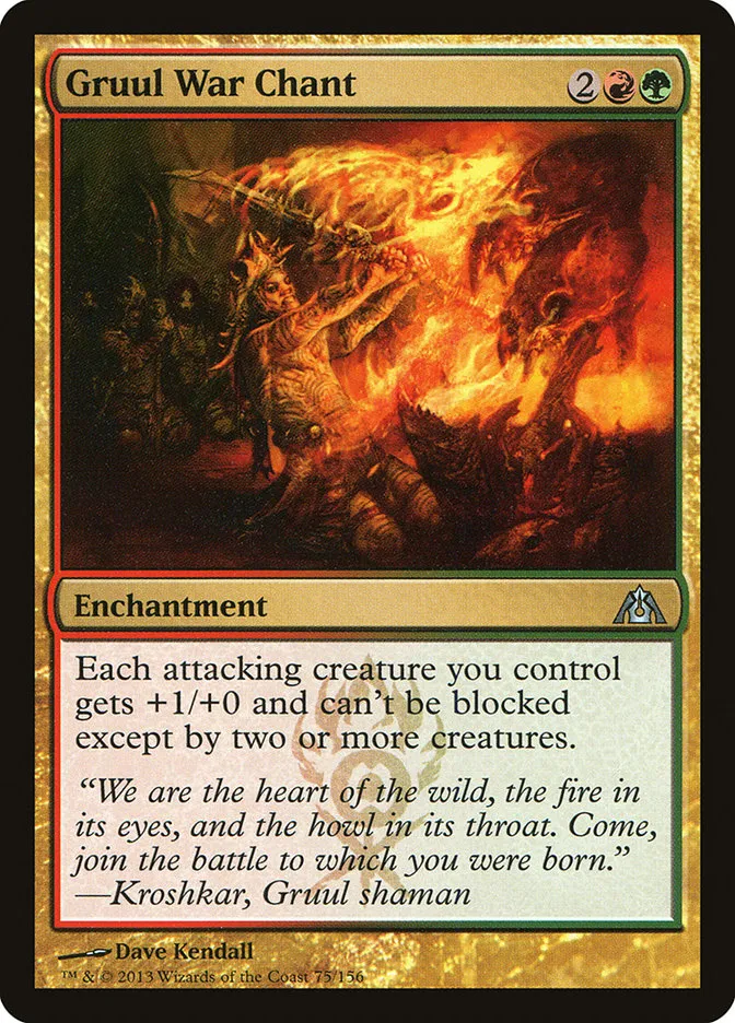 2013 Dragon's Maze Gruul War Chant uncommon #75 unlisted card image