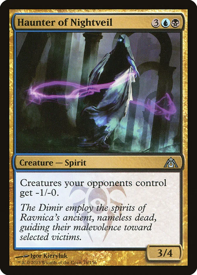 2013 Dragon's Maze Haunter of Nightveil uncommon #76 unlisted card image