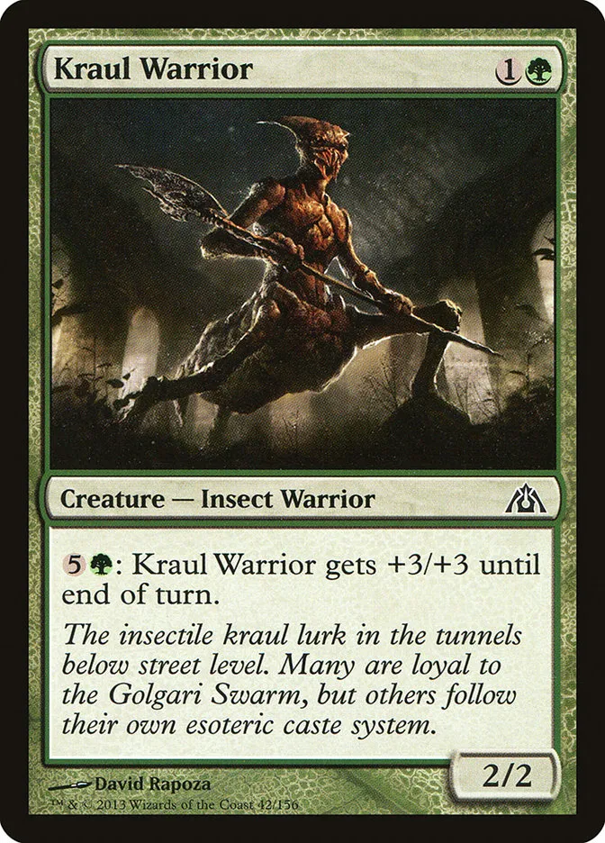 2013 Dragon's Maze Kraul Warrior common #42 unlisted card image