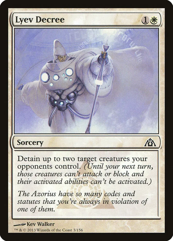 2013 Dragon's Maze Lyev Decree common #3 unlisted card image