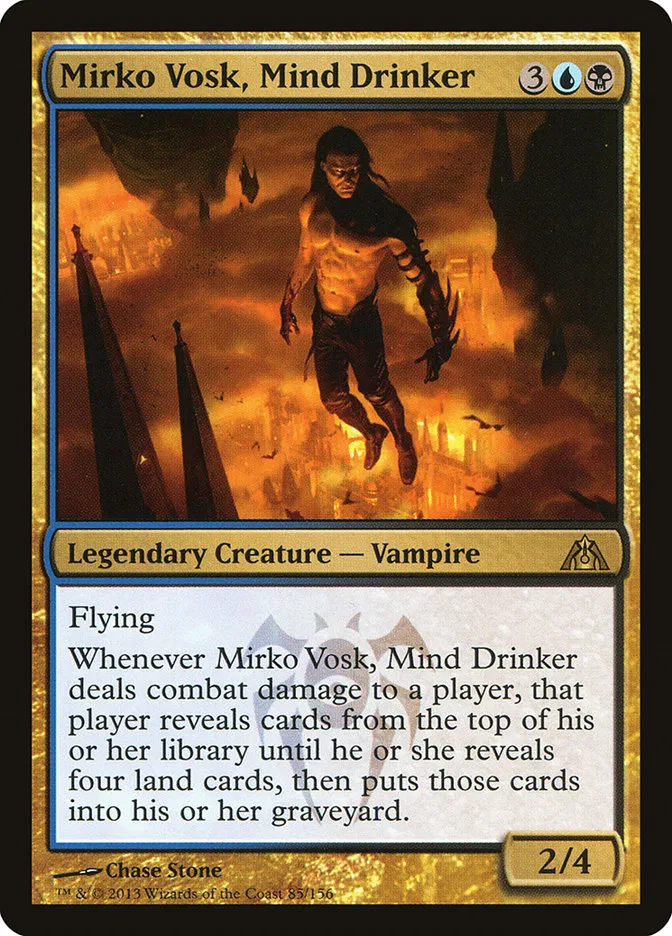 2013 Dragon's Maze Mirko Vosk, Mind Drinker rare #85 unlisted card image