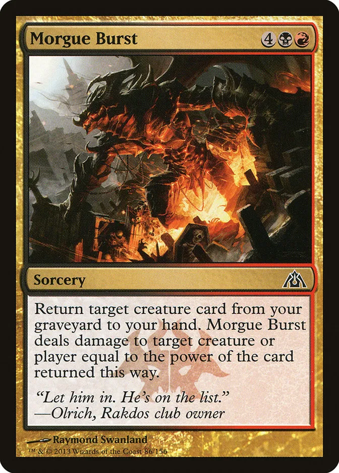 2013 Dragon's Maze Morgue Burst common #86 unlisted card image