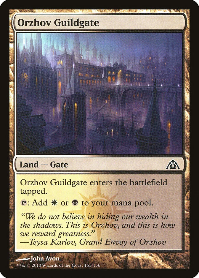 2013 Dragon's Maze Orzhov Guildgate common #153 unlisted card image