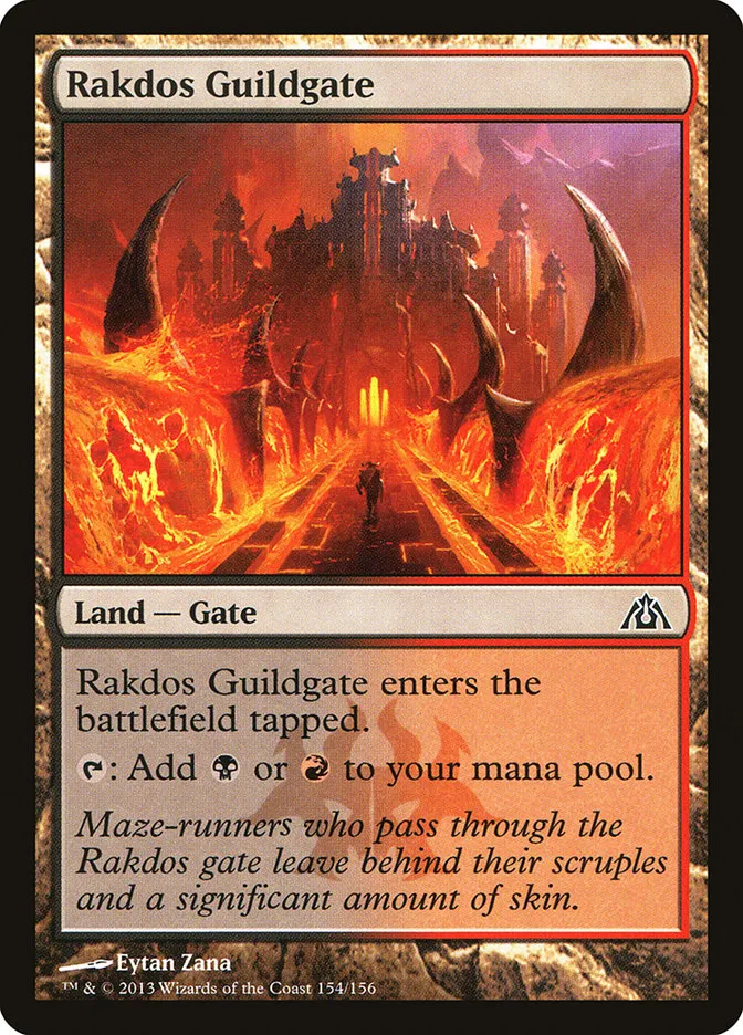 2013 Dragon's Maze Rakdos Guildgate common #154 unlisted card image