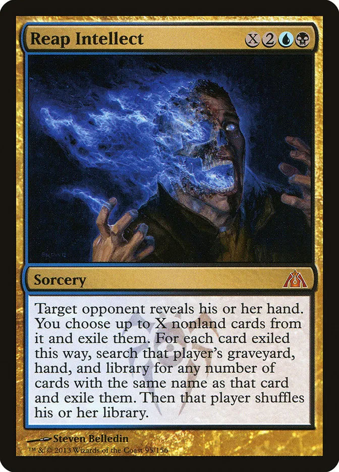 2013 Dragon's Maze Reap Intellect mythic #95 unlisted card image