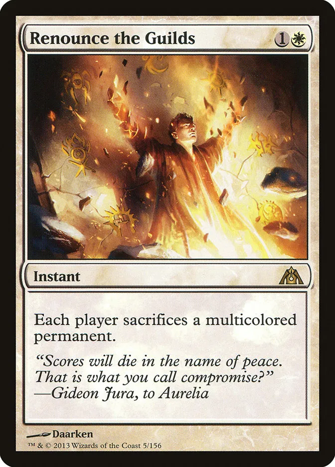 2013 Dragon's Maze Renounce the Guilds rare #5 unlisted card image
