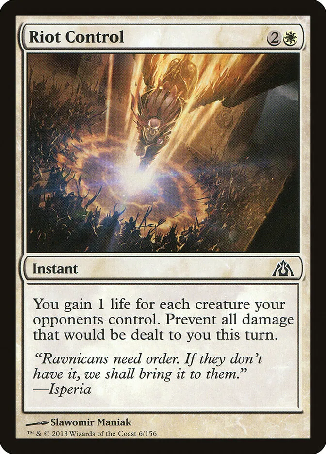 2013 Dragon's Maze Riot Control common #6 unlisted card image