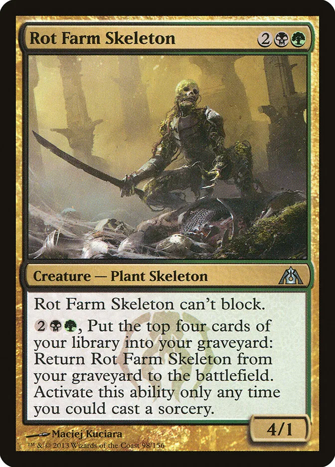 2013 Dragon's Maze Rot Farm Skeleton uncommon #98 unlisted card image