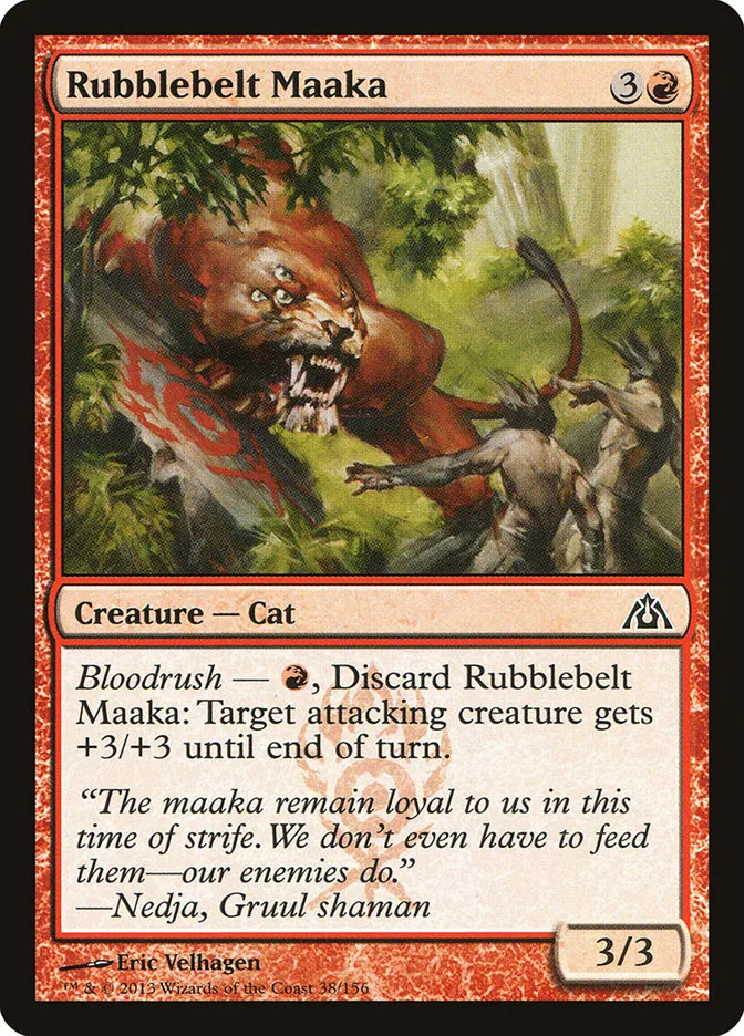 2013 Dragon's Maze Rubblebelt Maaka common #38 unlisted card image