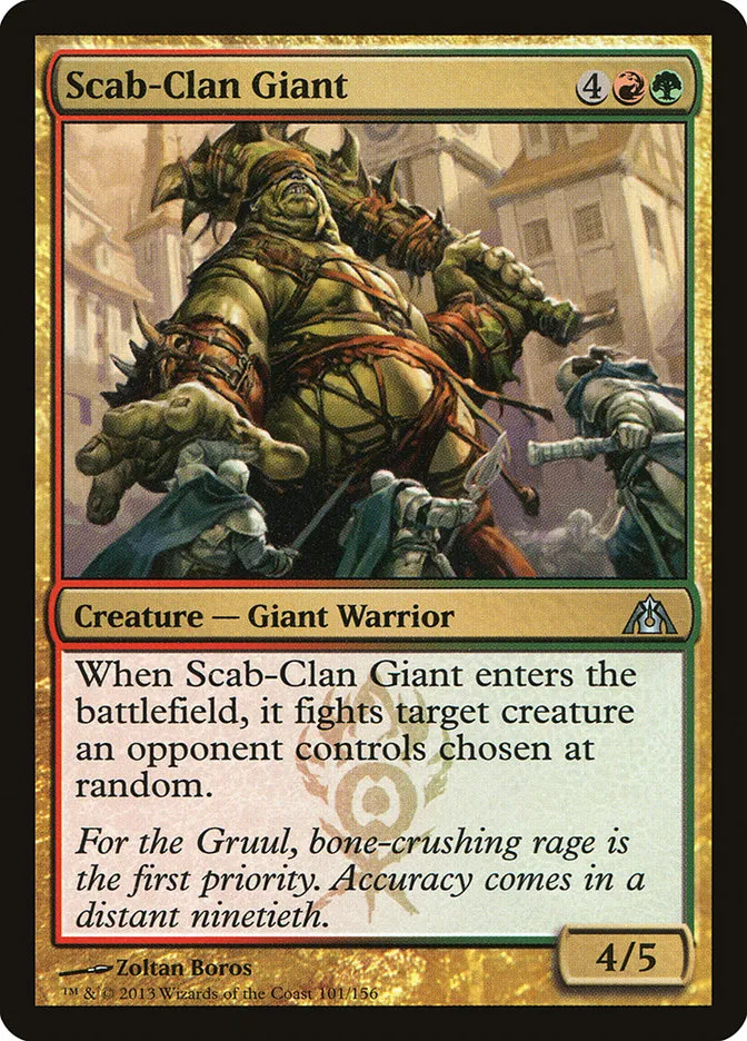 2013 Dragon's Maze Scab-Clan Giant uncommon #101 unlisted card image