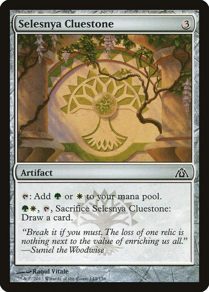 2013 Dragon's Maze Selesnya Cluestone common #144 unlisted card image