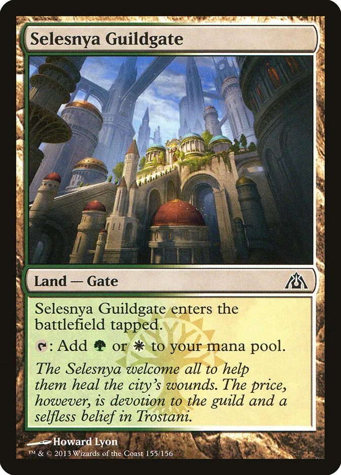 2013 Dragon's Maze Selesnya Guildgate common #155 unlisted card image