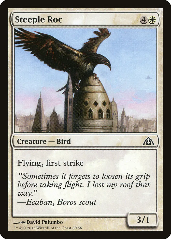 2013 Dragon's Maze Steeple Roc common #8 unlisted card image