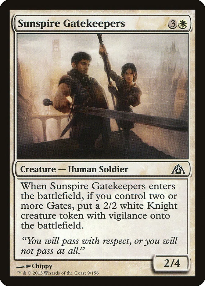 2013 Dragon's Maze Sunspire Gatekeepers common #9 unlisted card image