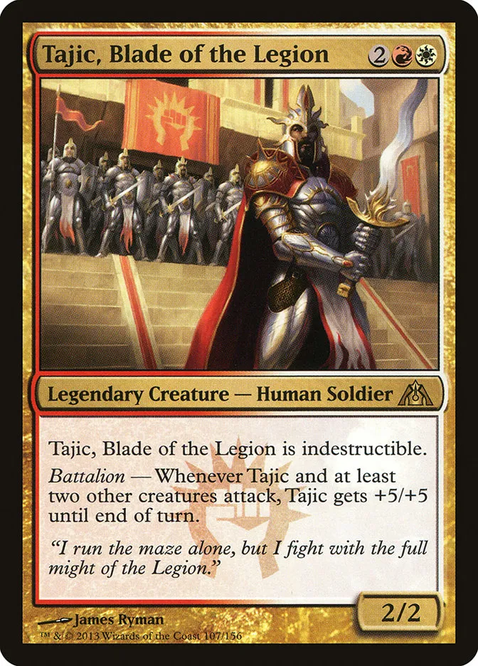 2013 Dragon's Maze Tajic, Blade of the Legion rare #107 unlisted card image