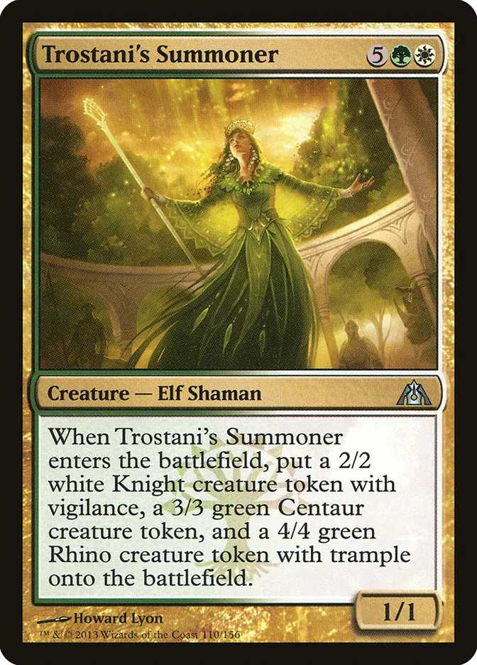 2013 Dragon's Maze Trostani's Summoner uncommon #110 unlisted card image