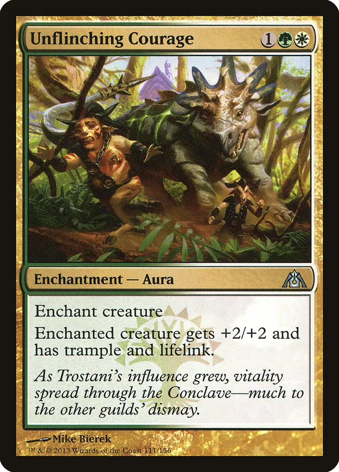 2013 Dragon's Maze Unflinching Courage uncommon #111 unlisted card image