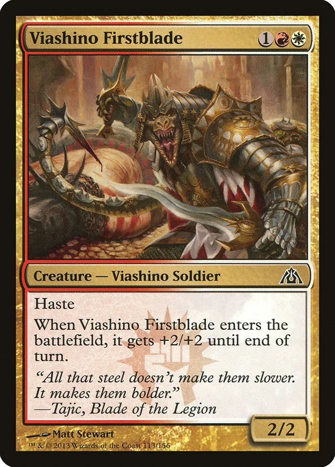 2013 Dragon's Maze Viashino Firstblade common #113 unlisted card image