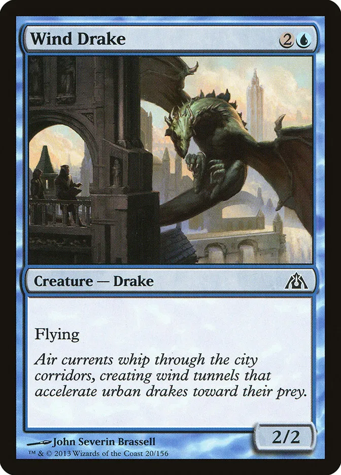 2013 Dragon's Maze Wind Drake common #20 unlisted card image