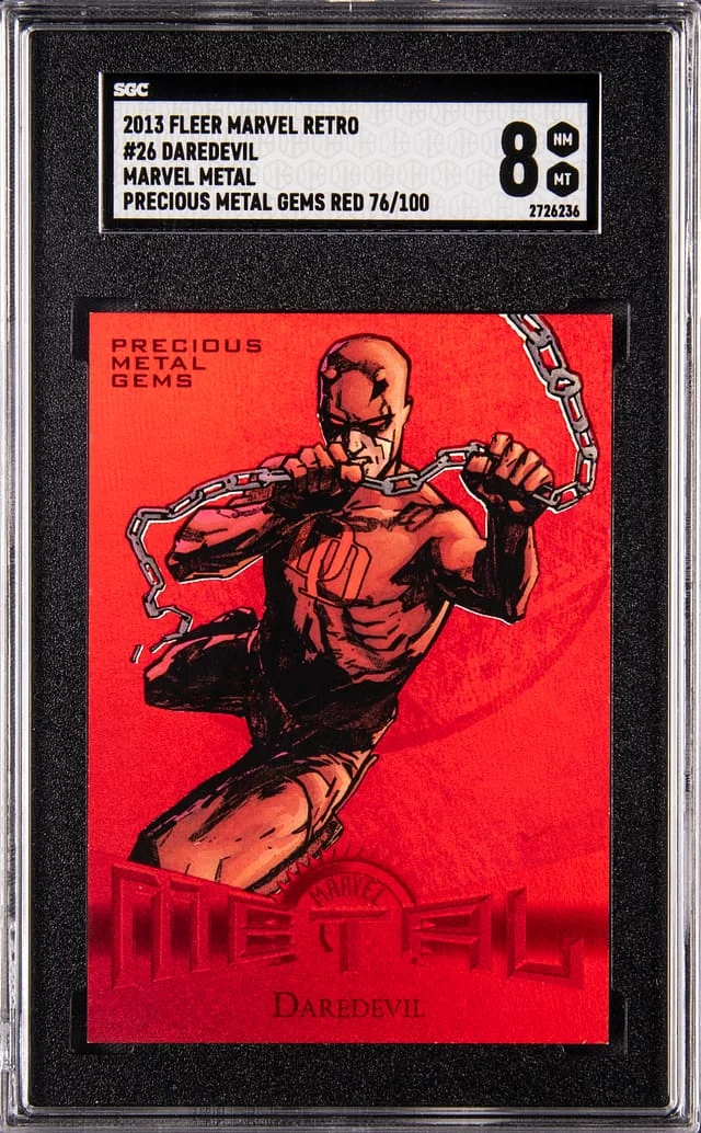 2013 Fleer Daredevil Marvel Retro Marvel Metal Precious Metal Gems (PMG) Red #26 card image