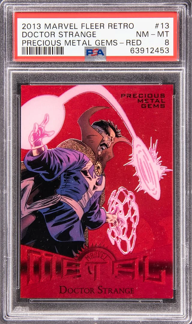 2013 Fleer Doctor Strange Marvel Retro Marvel Precious Metal Gems (PMG) Red #13 card image