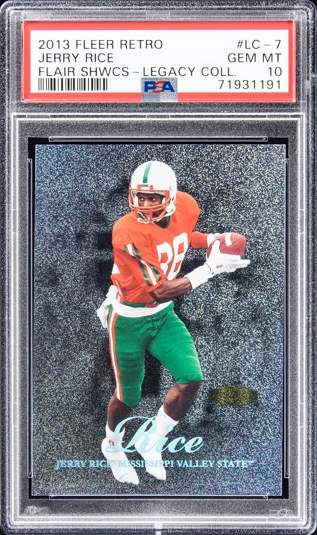 2013 Fleer Retro Jerry Rice Flair Showcase Legacy Collection #LC-7 card image