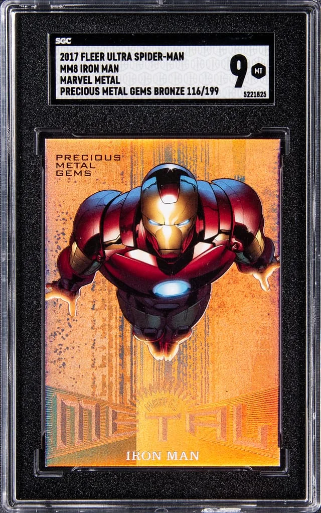 2013 Fleer Retro Marvel Iron Man Precious Metal Gems (PMG) Bronze #MM8 card image