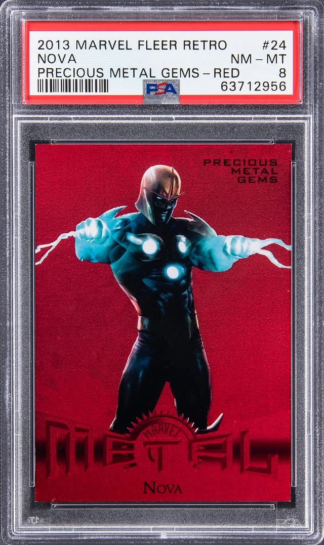 2013 Fleer Retro Marvel Nova PMG Green #24 card image