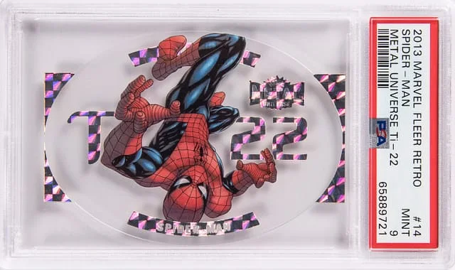 2013 Fleer Retro Marvel Spider-Man Metal Universe TI-22 #14 card image