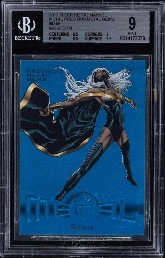 2013 Fleer Retro Marvel Storm Precious Metal Gems (PMG) Red #22 card image