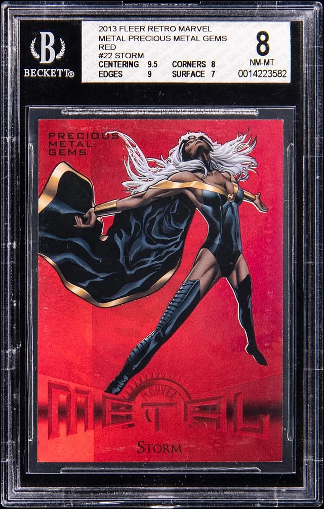 2013 Fleer Retro Storm Metal Precious Metal Gems Red #22 card image