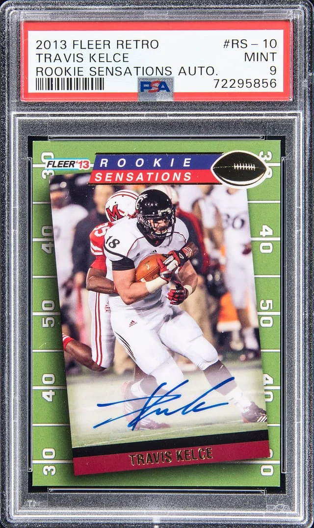 2013 Fleer Retro Travis Kelce Sensations Autograph #RS-10 card image