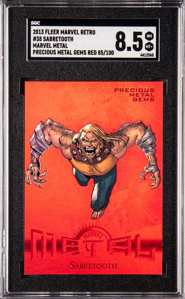 2013 Fleer Sabertooth Marvel Retro Marvel Metal Precious Metal Gems (PMG) Red #38 card image