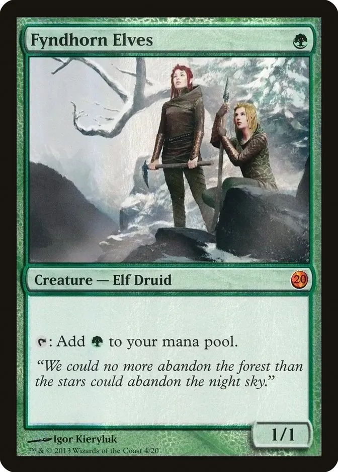 2013 From the Vault: Twenty Fyndhorn Elves mythic #4 unlisted card image