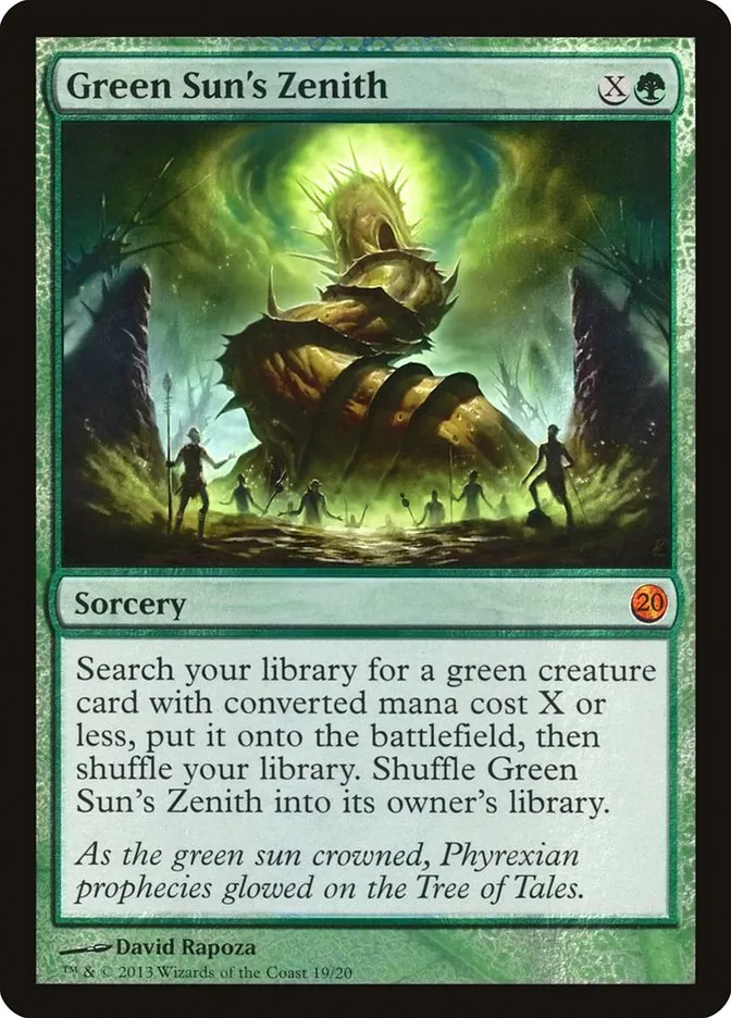 2013 From the Vault: Twenty Green Sun's Zenith mythic #19 unlisted card image